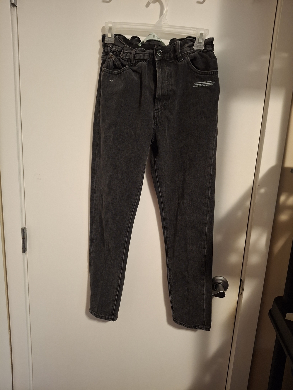 Off-White VIRGIL ABLOH Stretch Waist Charcoal Black Jeans